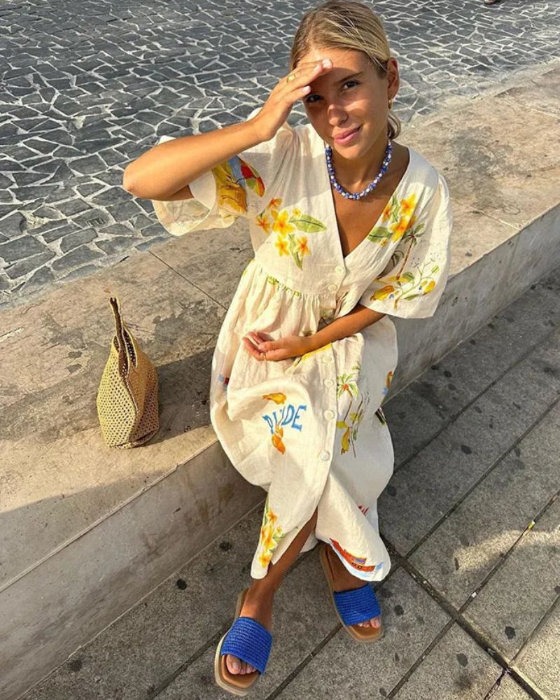 ANNI – Vestido de verão com estampado