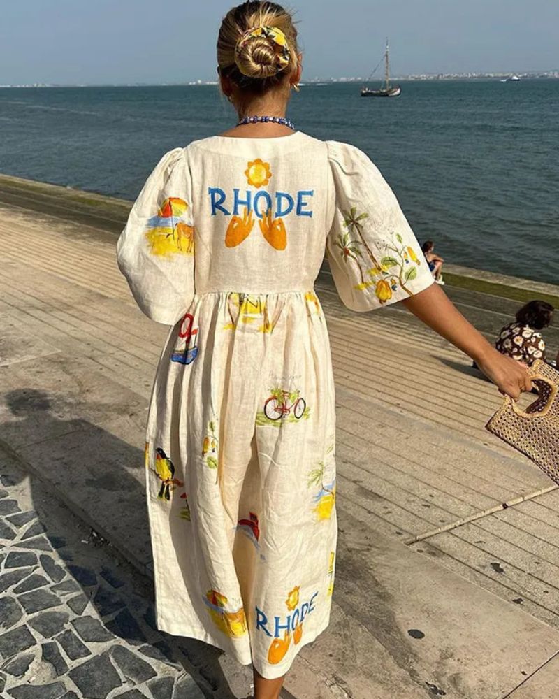ANNI – Vestido de verão com estampado