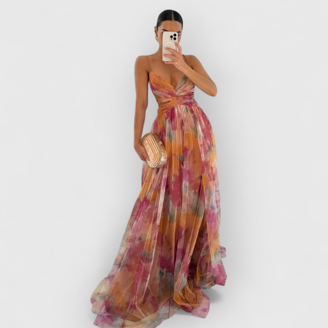 Verity | Vestido comprido com estampado floral