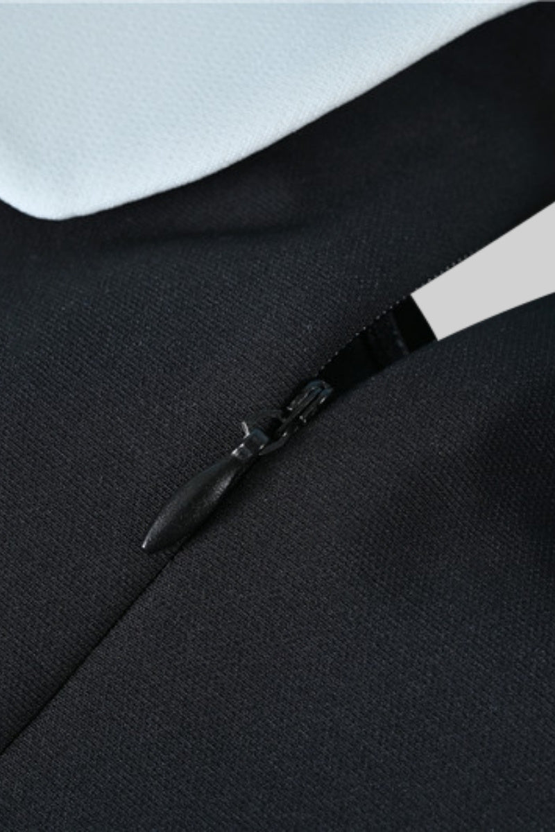 Vestido Minimalista com Detalhe de Laço - P&B