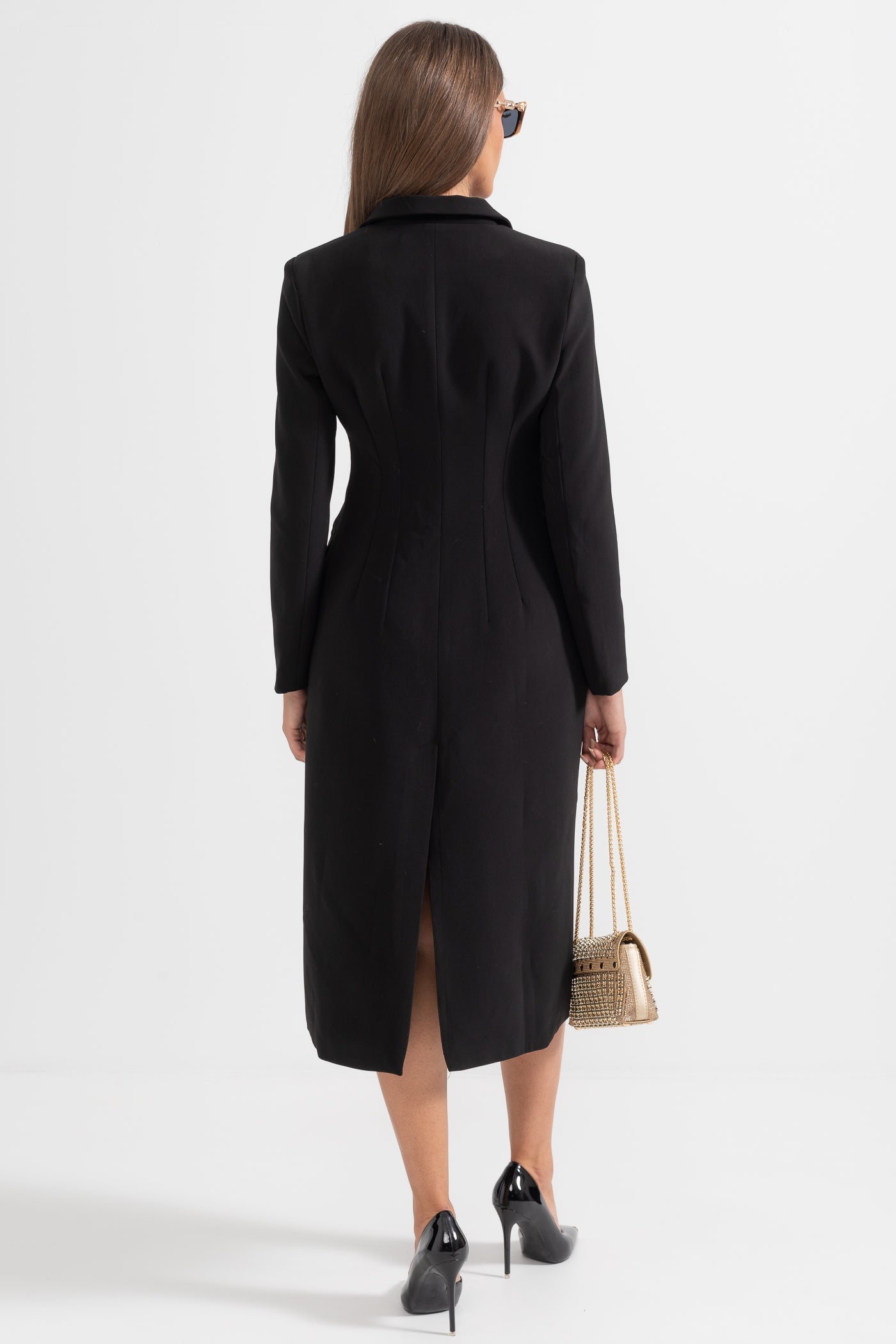 Casaco Trench Com Acento de Cintura - Preto