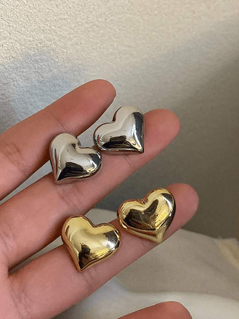 Brincos Heart. 14K