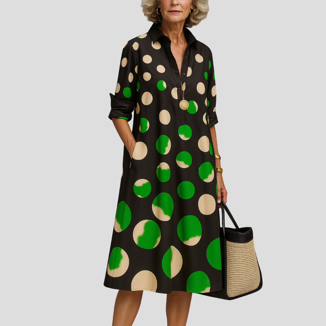 Daniela - Vestido Midi Luxe para uma Elegância Sem Esforço