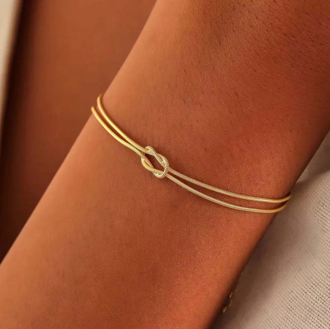 1 Pulseira Nó Infinito 18k