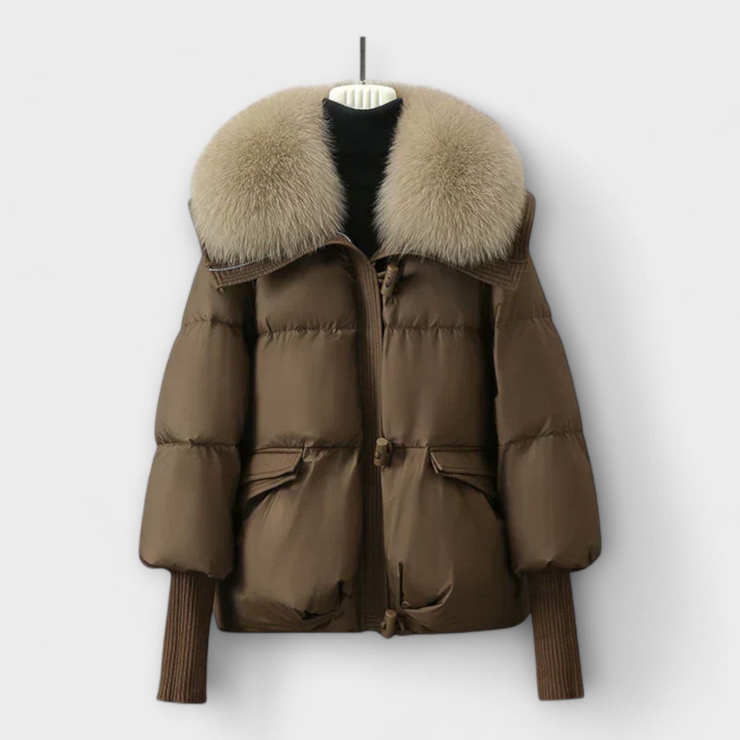Lucyna – Elegante casaco com pele