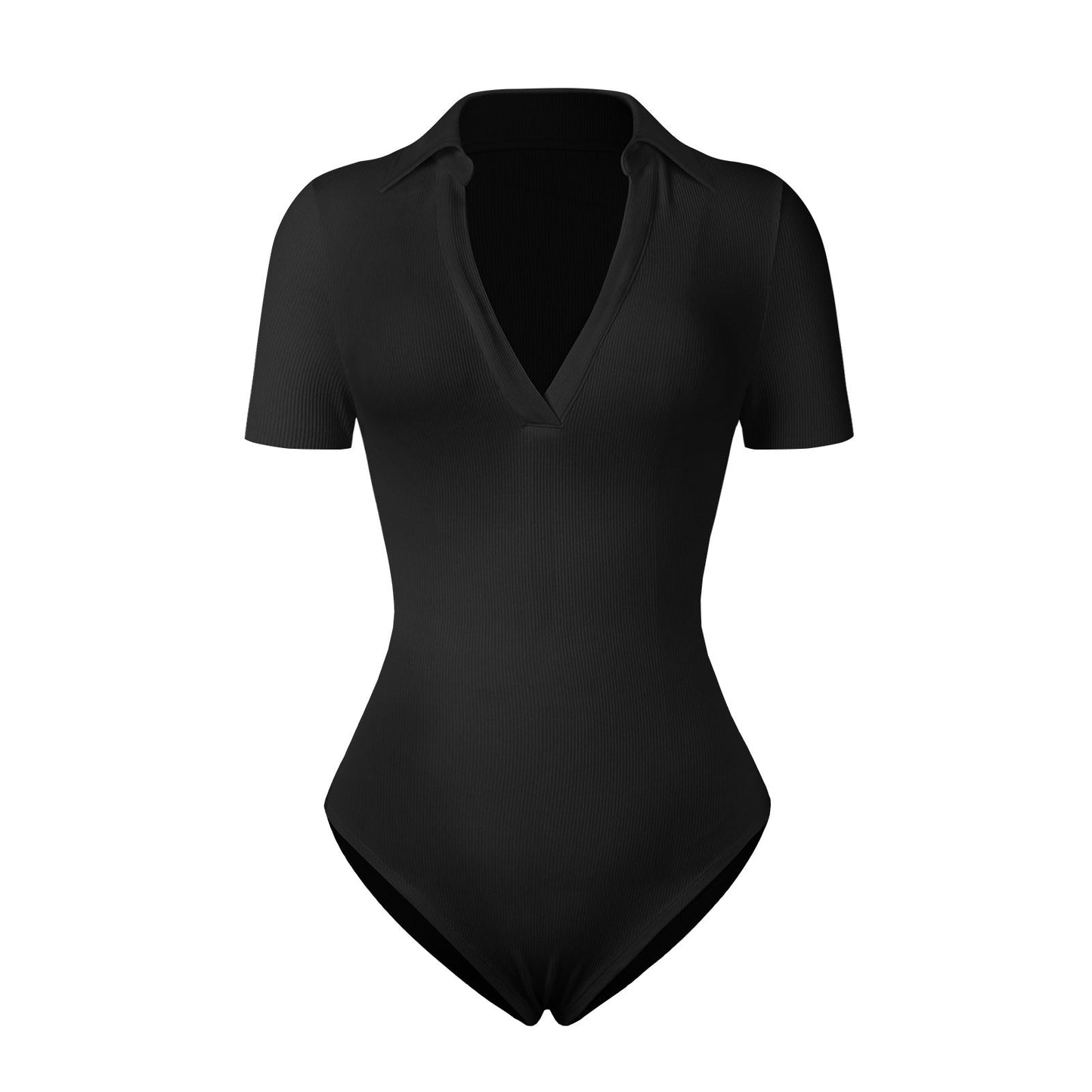 Body Decote V Gola Camisa
