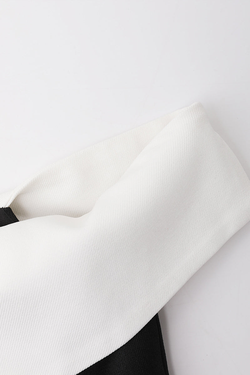 Vestido Midi Assimétrico Sem Ombro - Preto