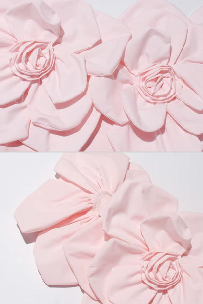 Inês | Midi Ombro a Ombro com Detalhes Florais