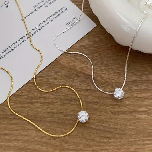 Colar de pedras de moissanite Cléa