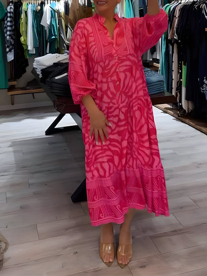 Inge™ | Vestido estampado com decote em V