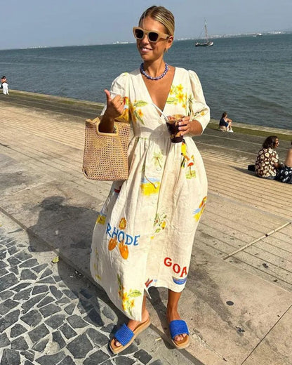 ANNI – Vestido de verão com estampado