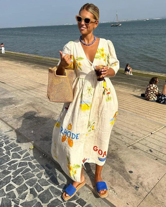 ANNI – Vestido de verão com estampado