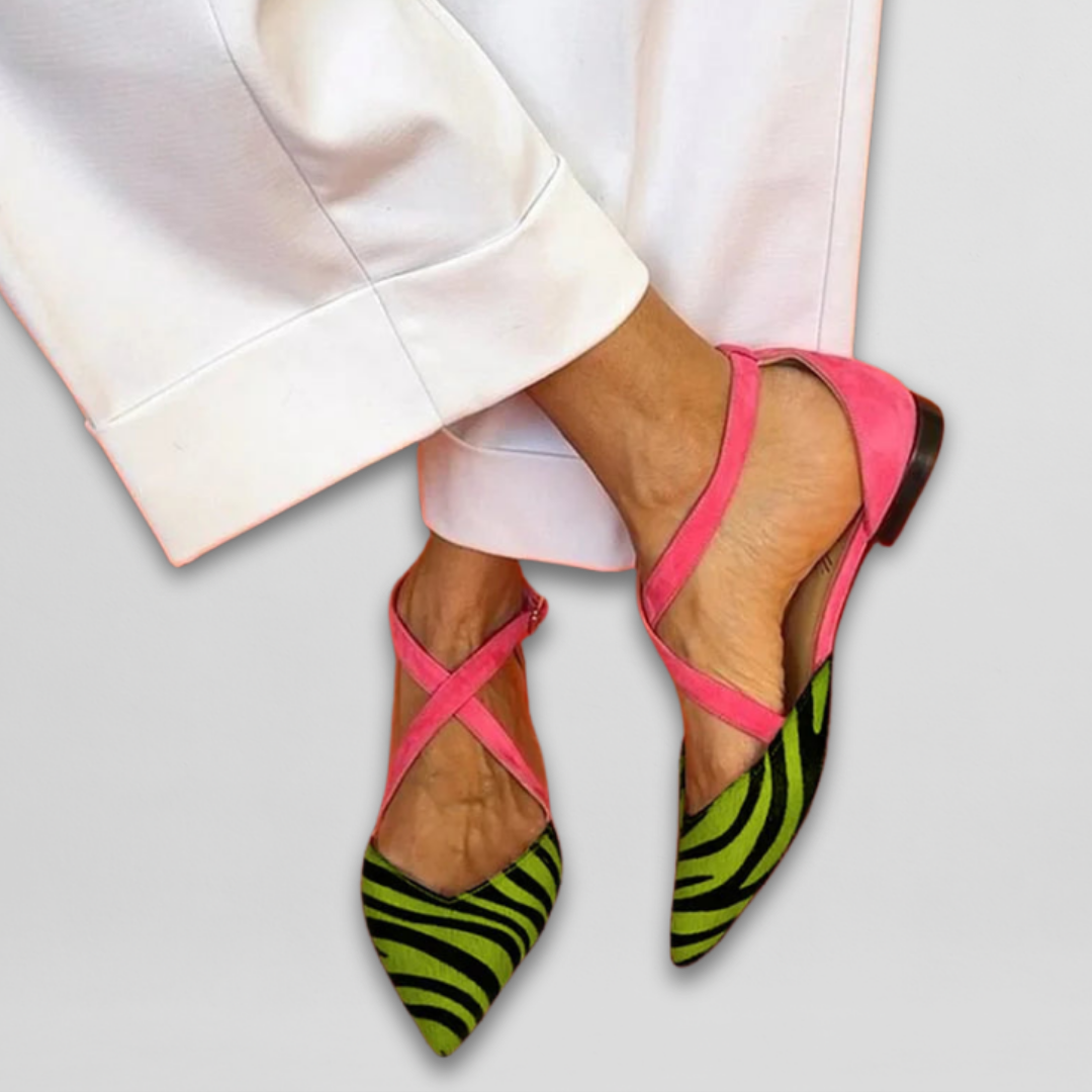 Fenna | Bailarinas com tiras estilo Zebra