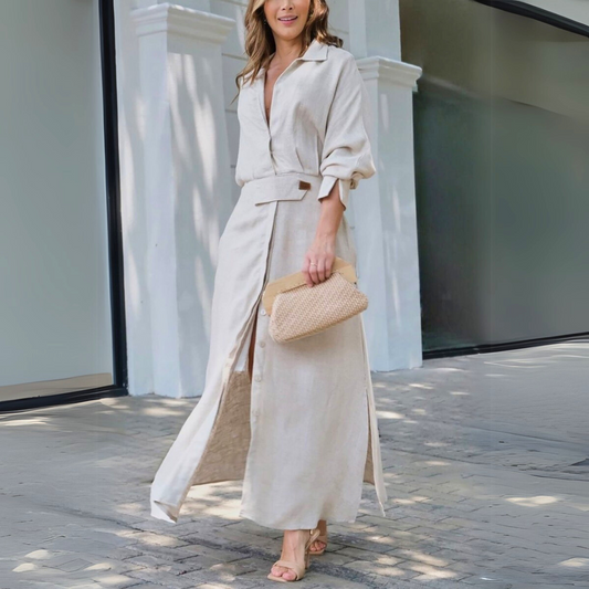 Jeanette™ | Vestido longo elegante com decote em V