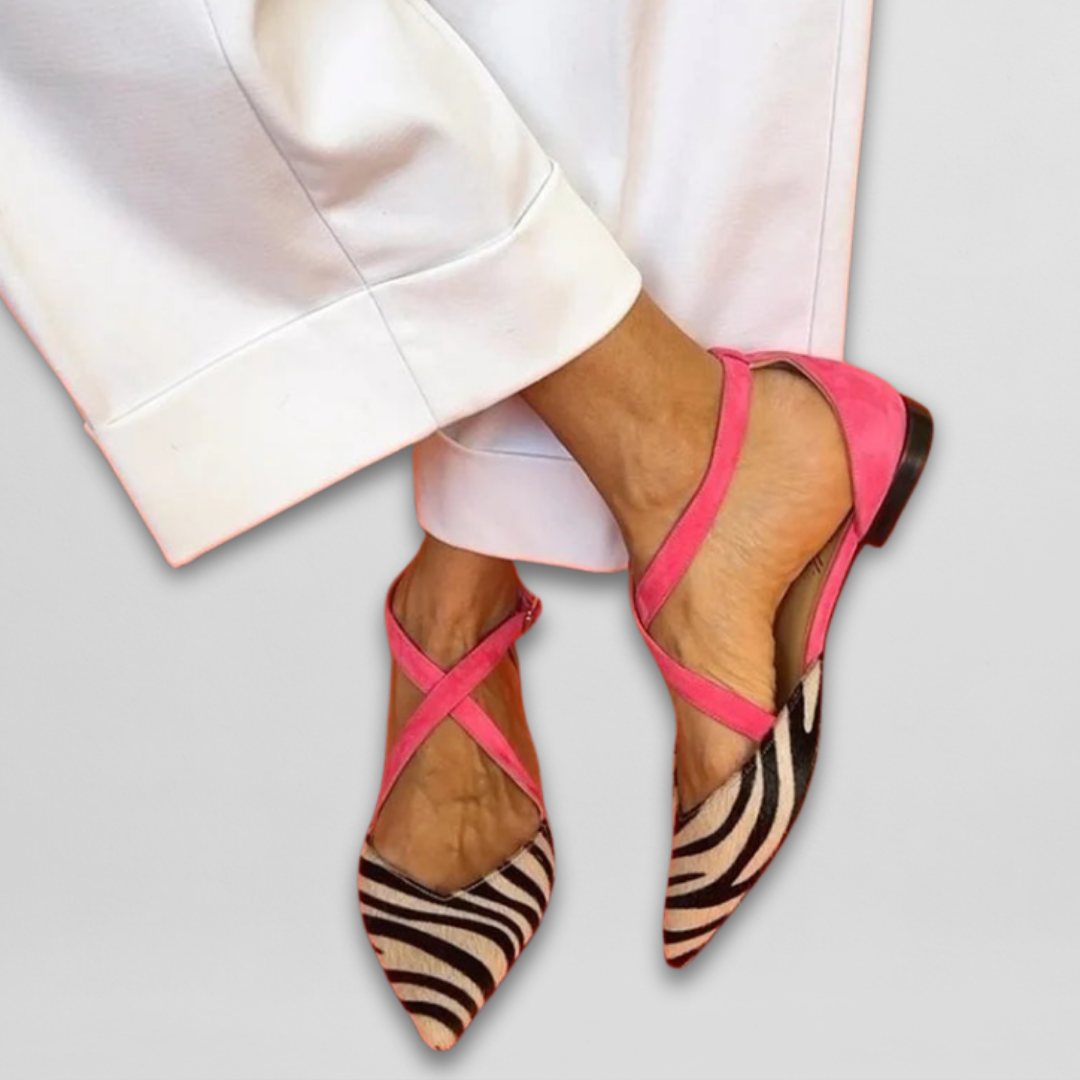 Fenna | Bailarinas com tiras estilo Zebra
