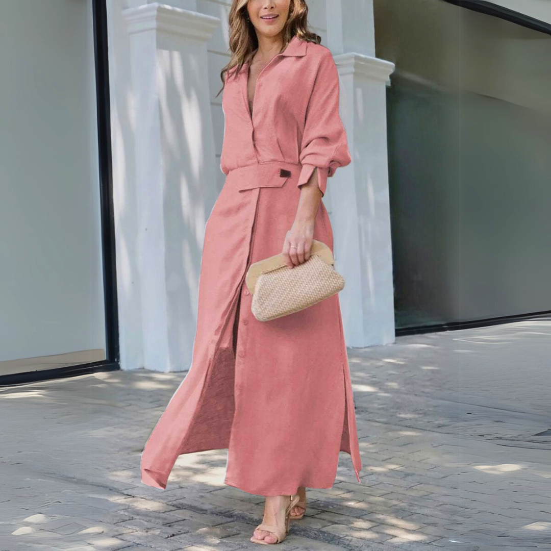 Jeanette™ | Vestido longo elegante com decote em V