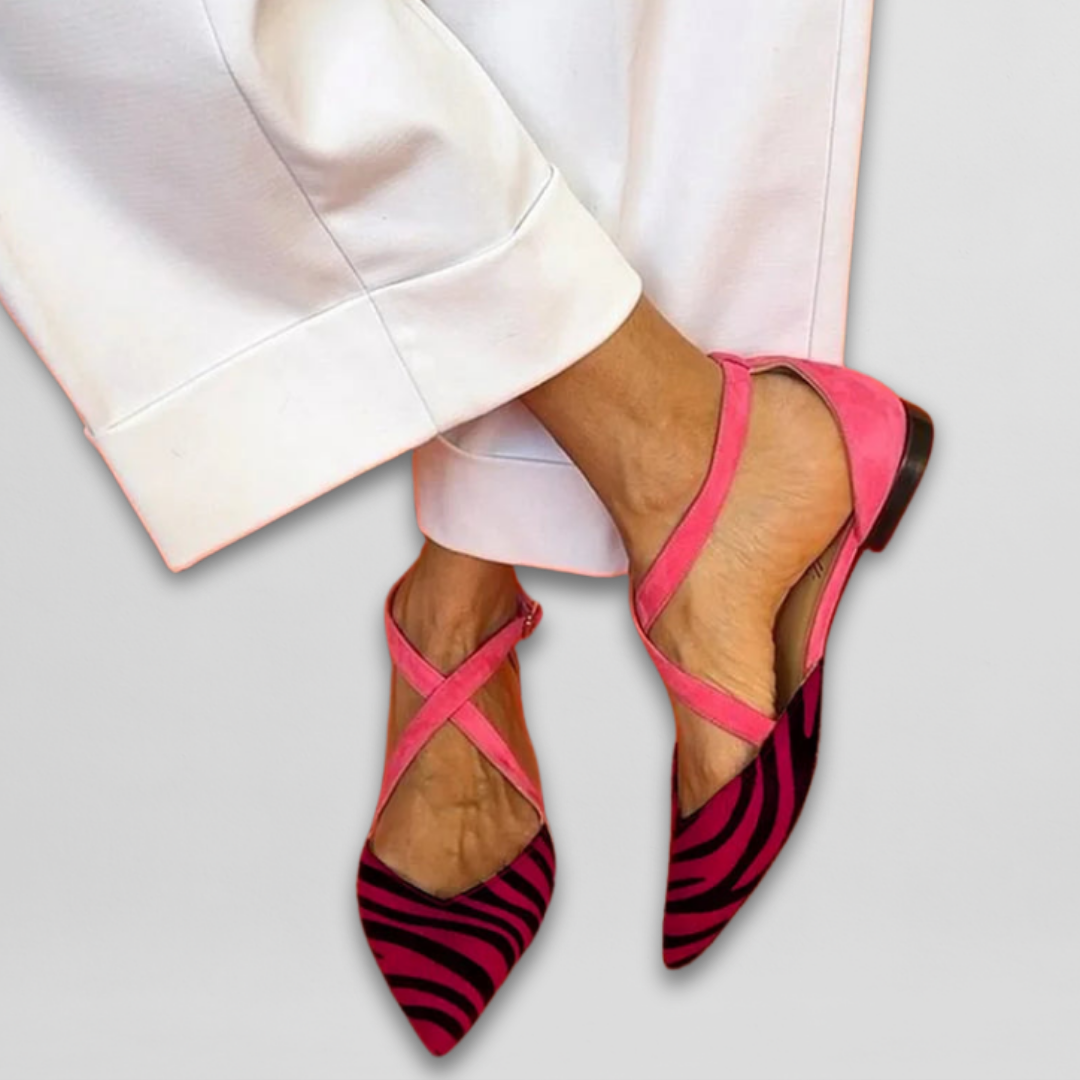 Fenna | Bailarinas com tiras estilo Zebra