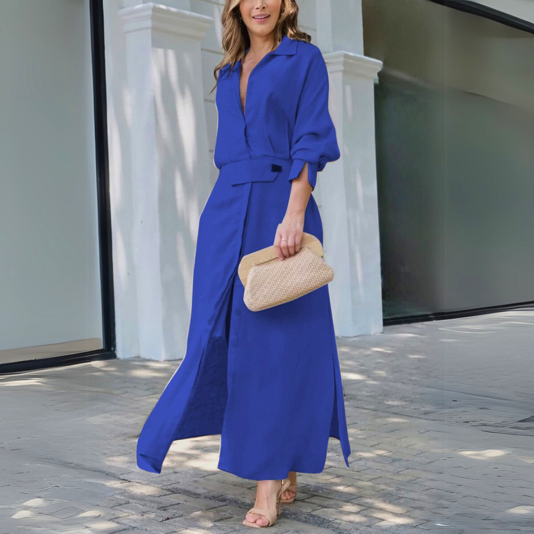 Jeanette™ | Vestido longo elegante com decote em V