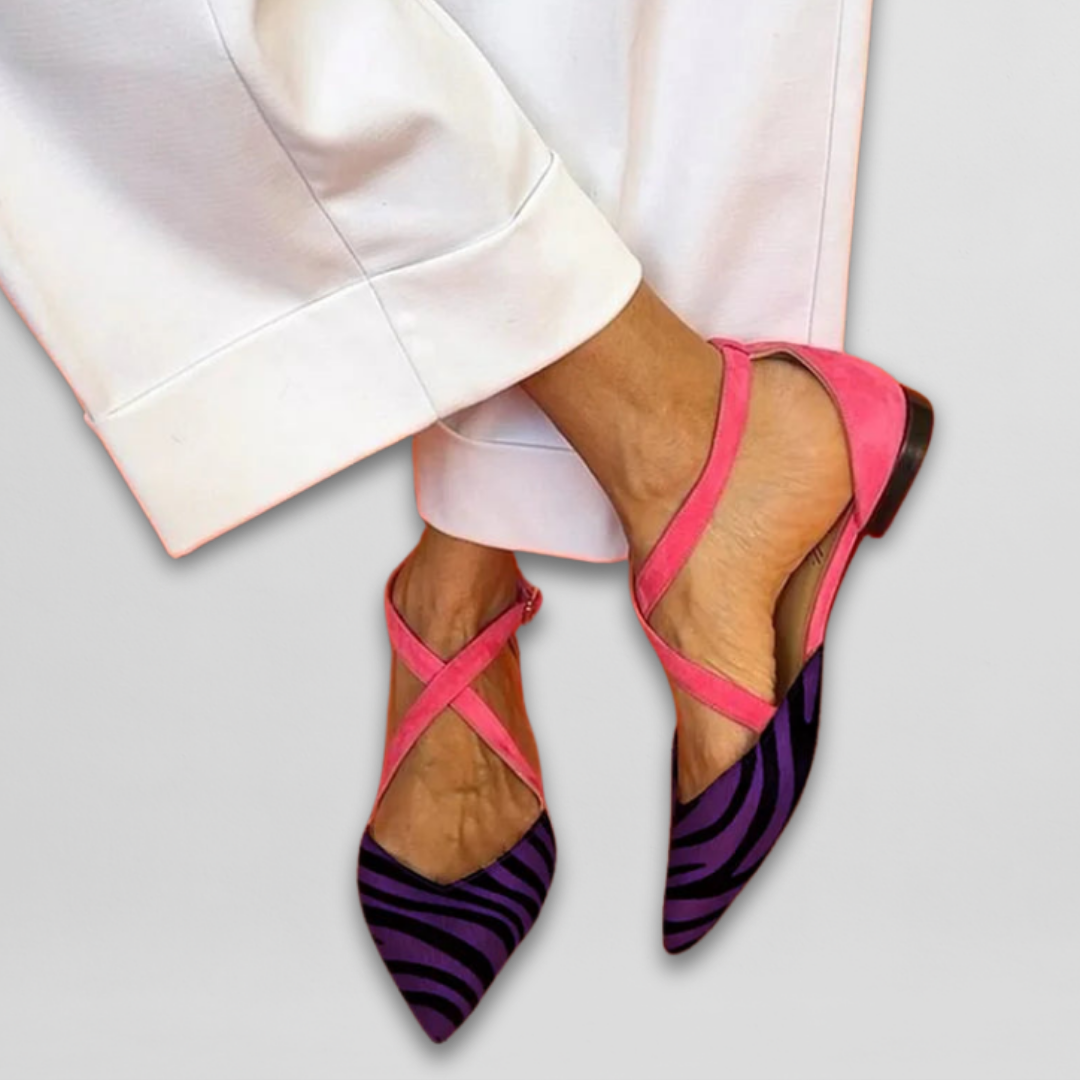 Fenna | Bailarinas com tiras estilo Zebra