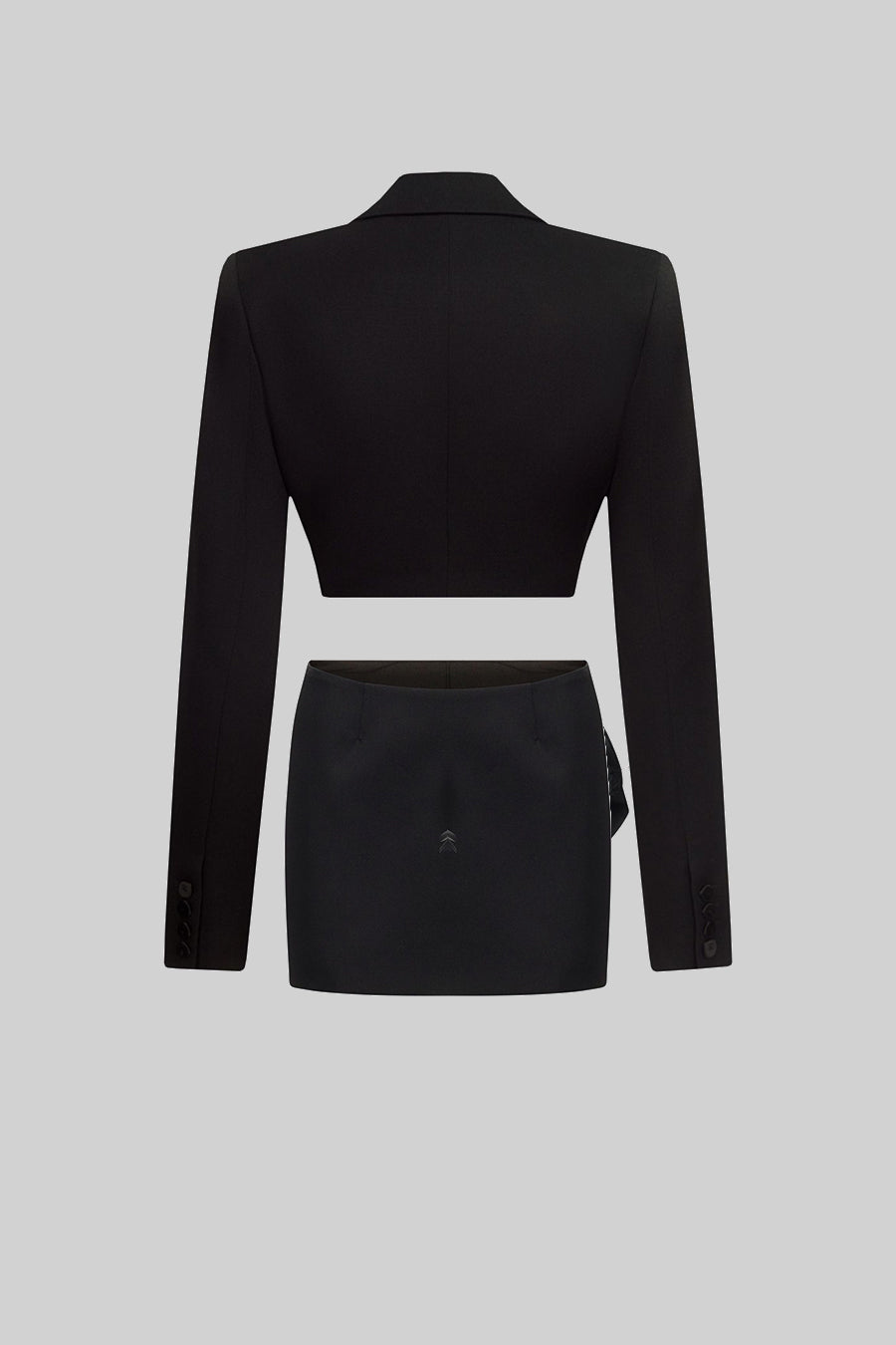 Conjunto de Acento Floral 3D em 2 Peças - Preto