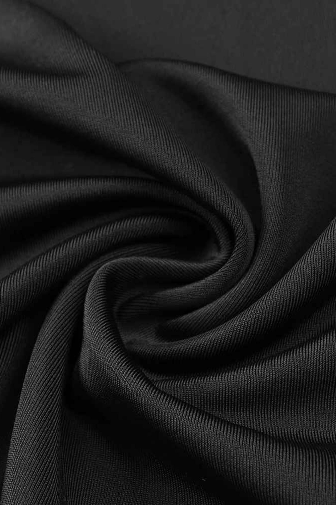 Vestido Maxi Sem Mangas com Cintura Drapada e Fenda Lateral - Preto