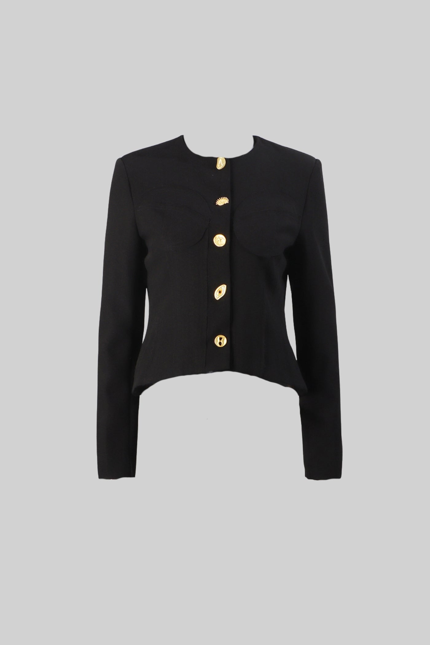 Conjunto Co-ord com Botões Dourados em Destaque - Preto