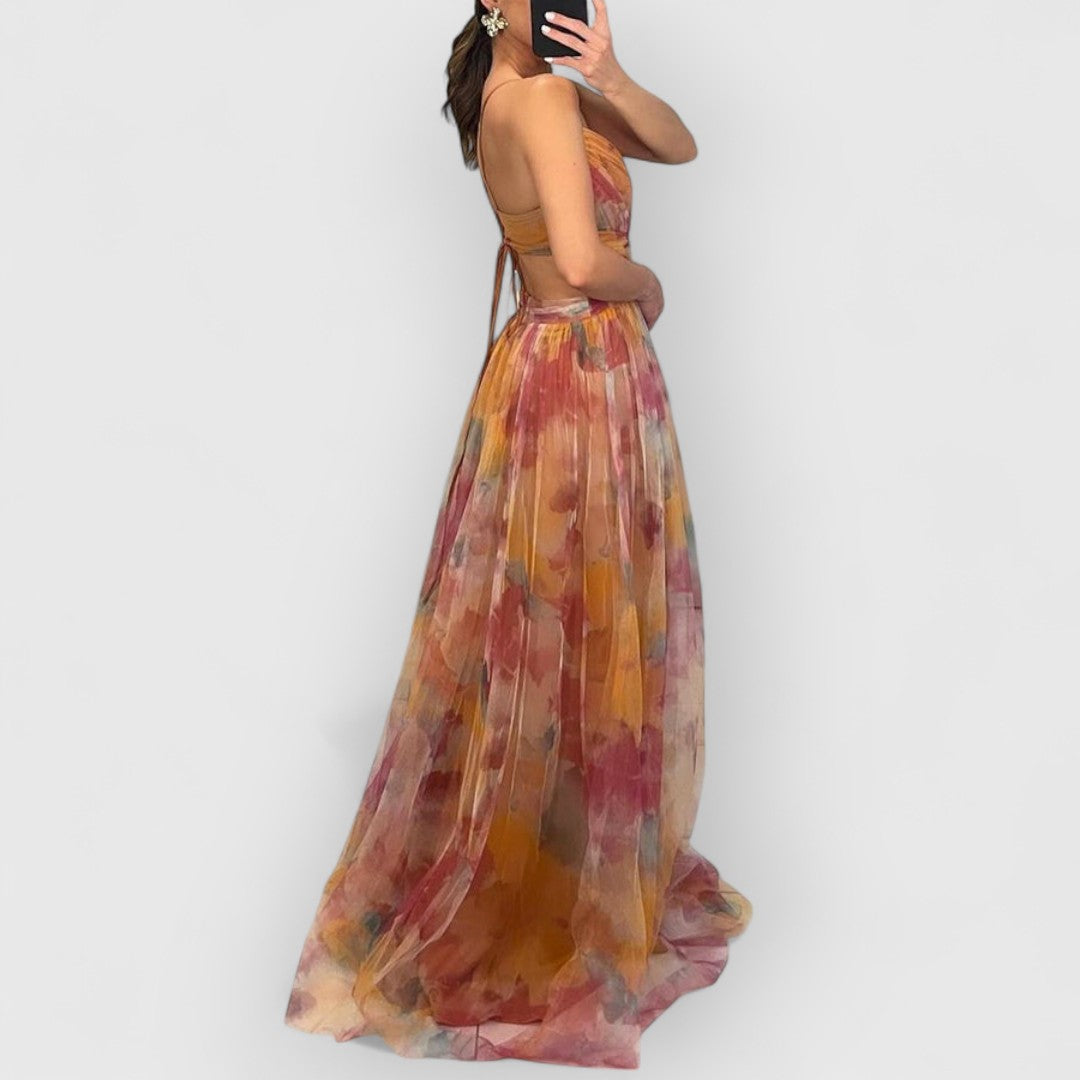 Verity | Vestido comprido com estampado floral