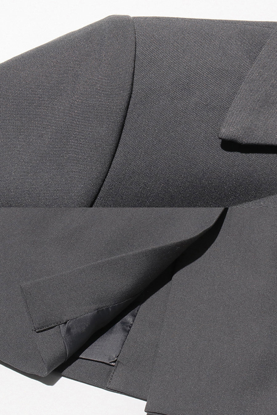 Blazer Ajustado Com Laço na Gola - Cinza