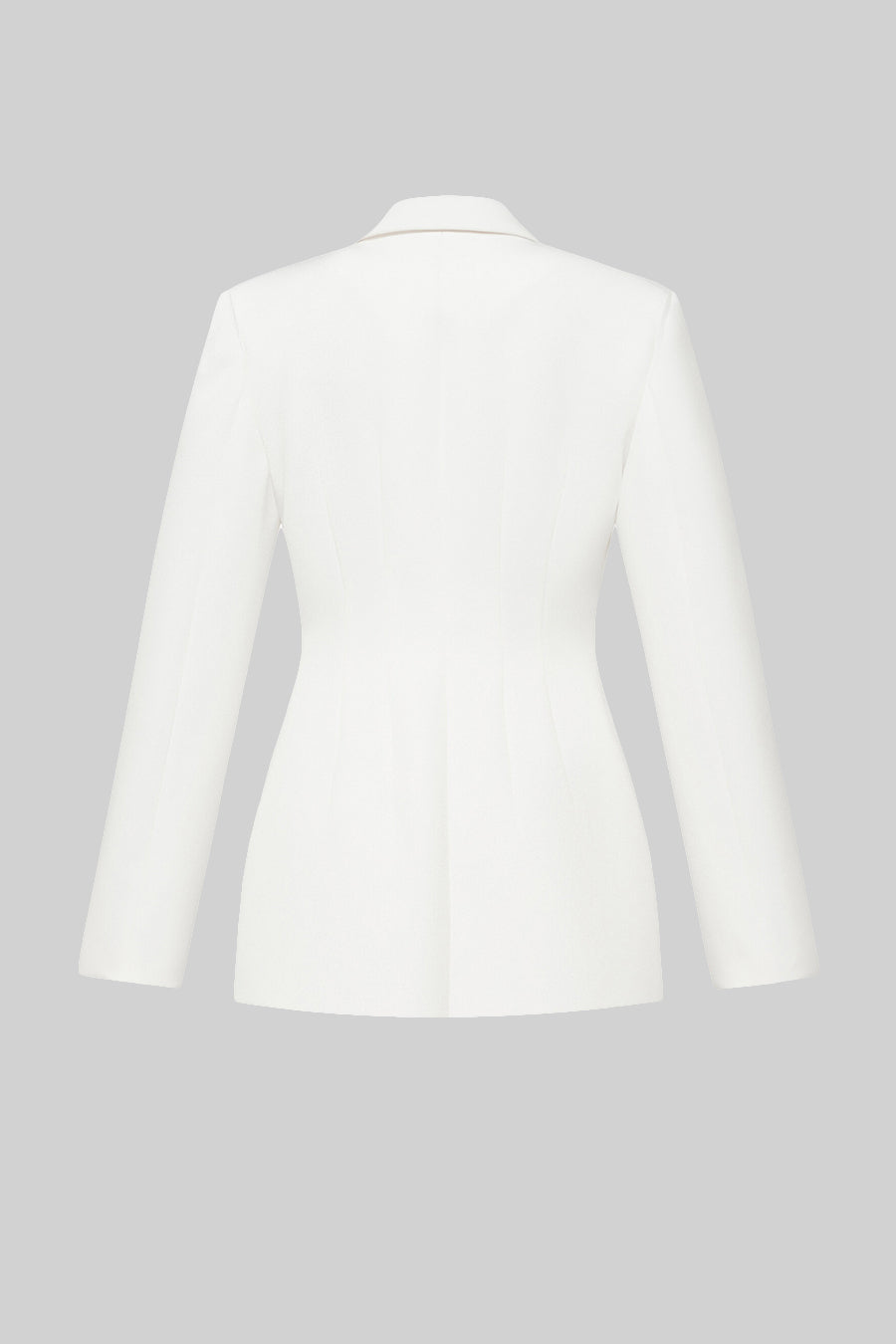 Blazer Ajustado Com Faixa Cruzada no Peito - Branco