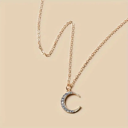 Colar com pendente em forma de lua