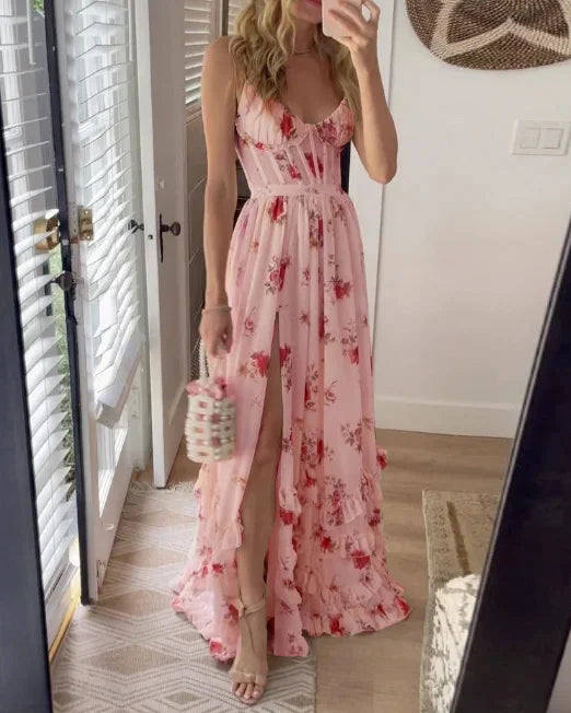 Charlice | Vestido longo floral