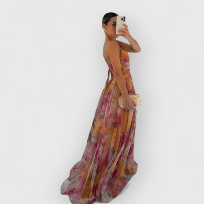 Verity | Vestido comprido com estampado floral