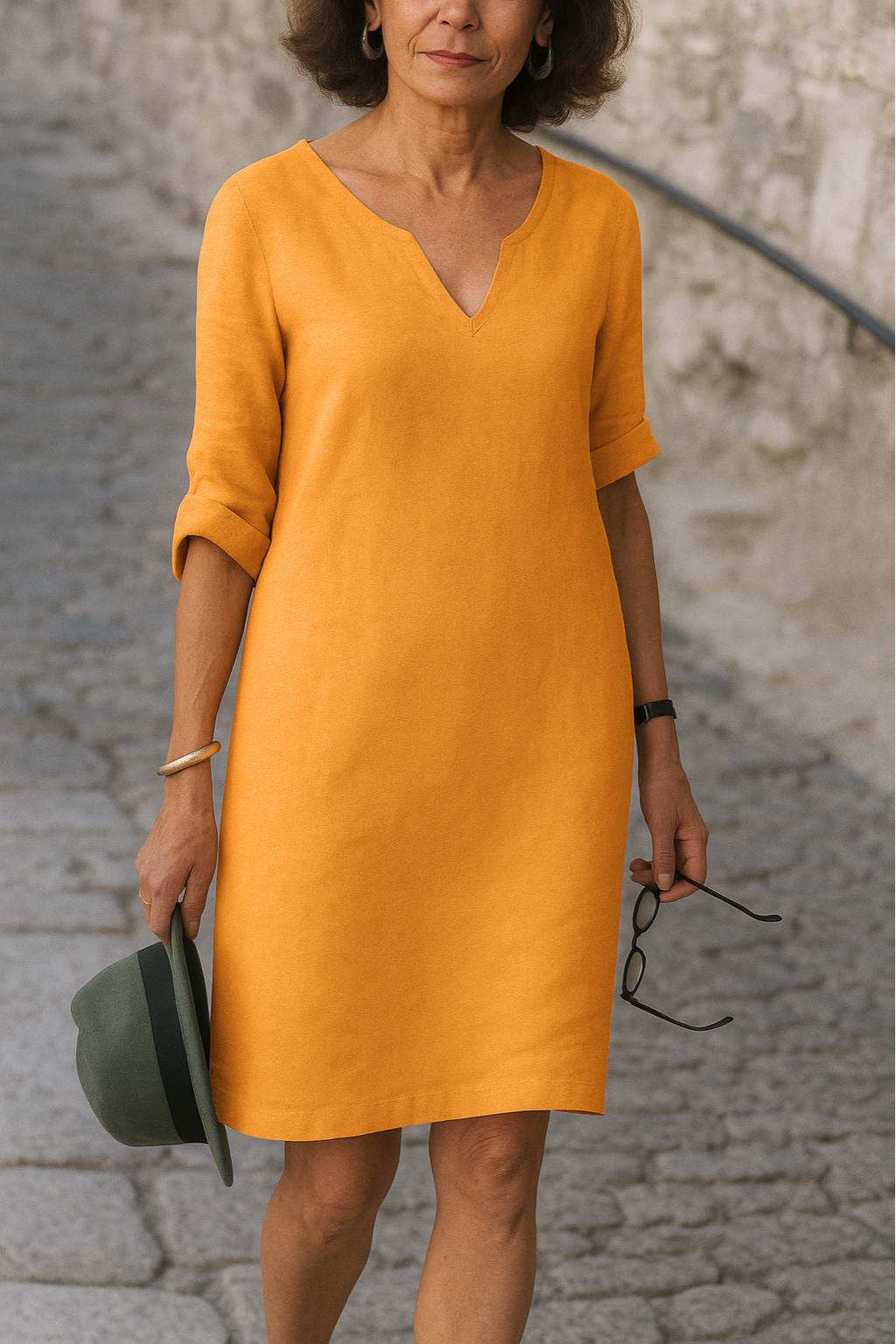 Ria™ | Vestido elegante com decote em V