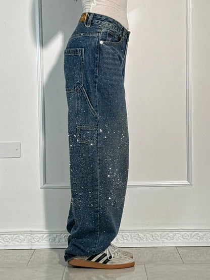 Jeans brilhantes, casuais e confortáveis