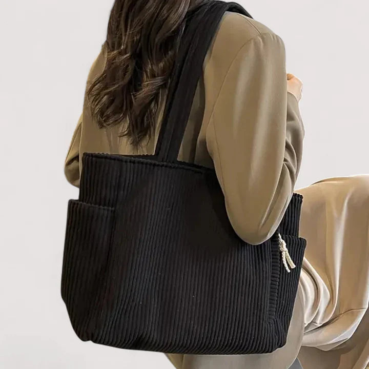 Melina - Bolsa de veludo com estilo prático e moderno