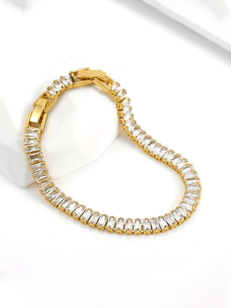 Pulseira de Rivière Baguette 14K