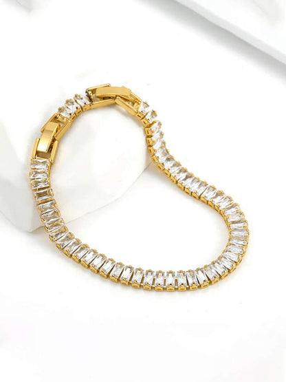 Pulseira de Rivière Baguette 14K