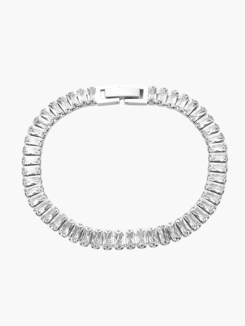 Pulseira de Rivière Baguette 14K