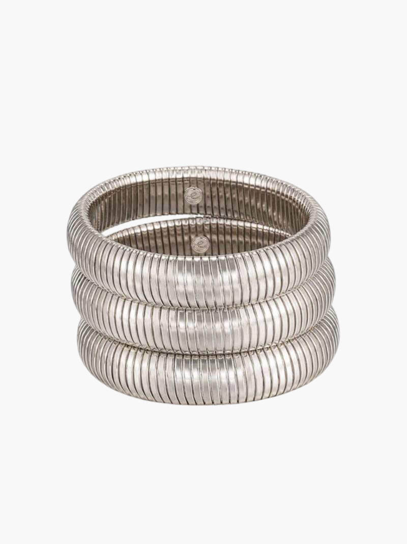Bracelete canelada 14K