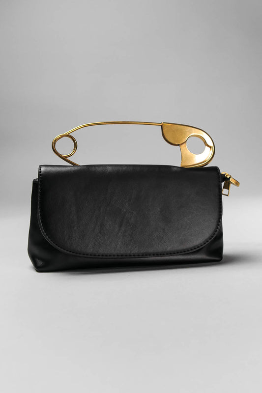 Saco de alfinetes com alça de ombro - Preto