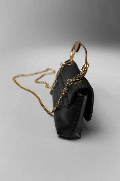 Saco de alfinetes com alça de ombro - Preto