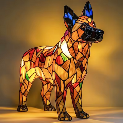 Cão Luminoso - Lâmpada Artesanal que Faz Corações Brilhar