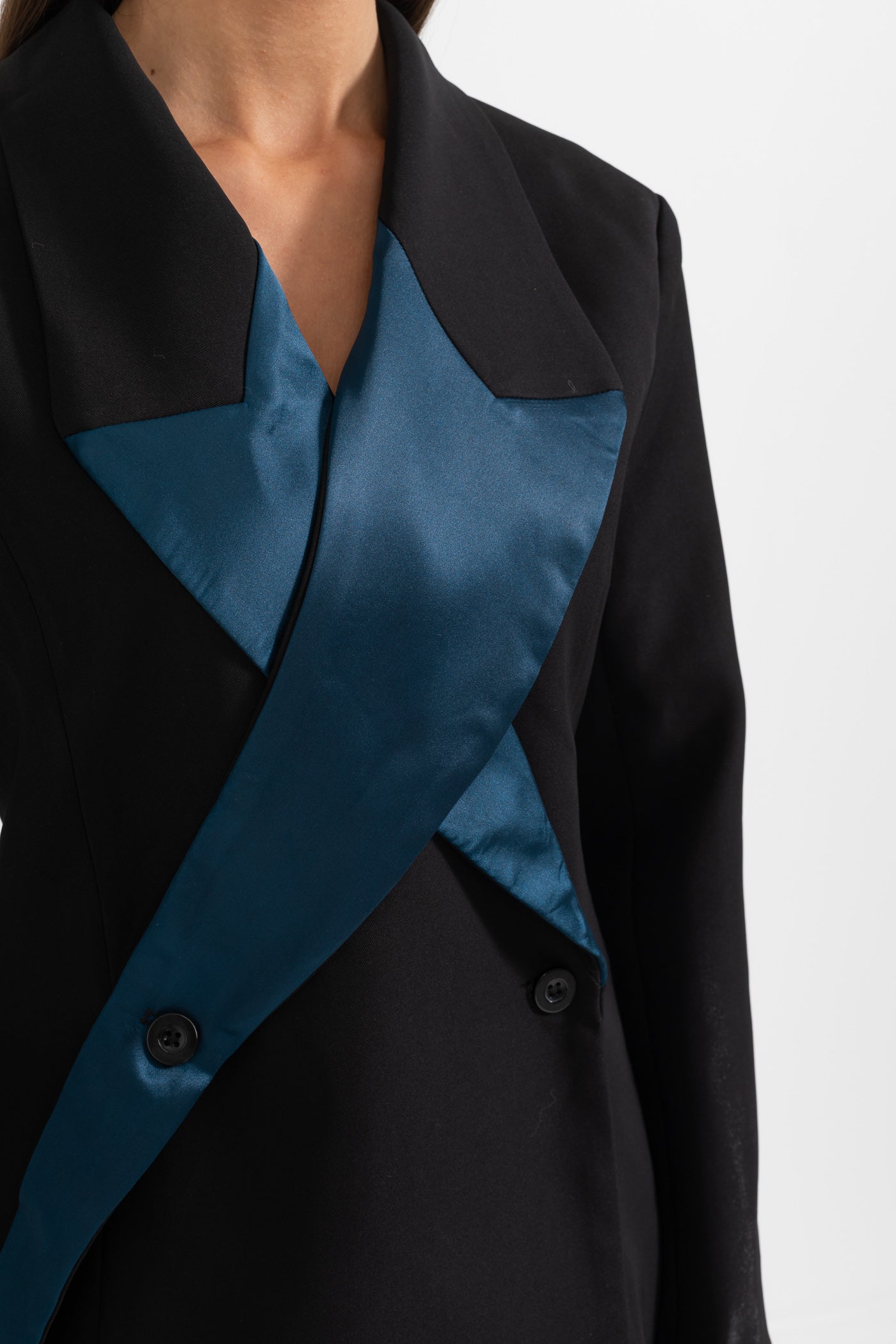 Blazer Estelar de Dupla Abotoadura - Preto