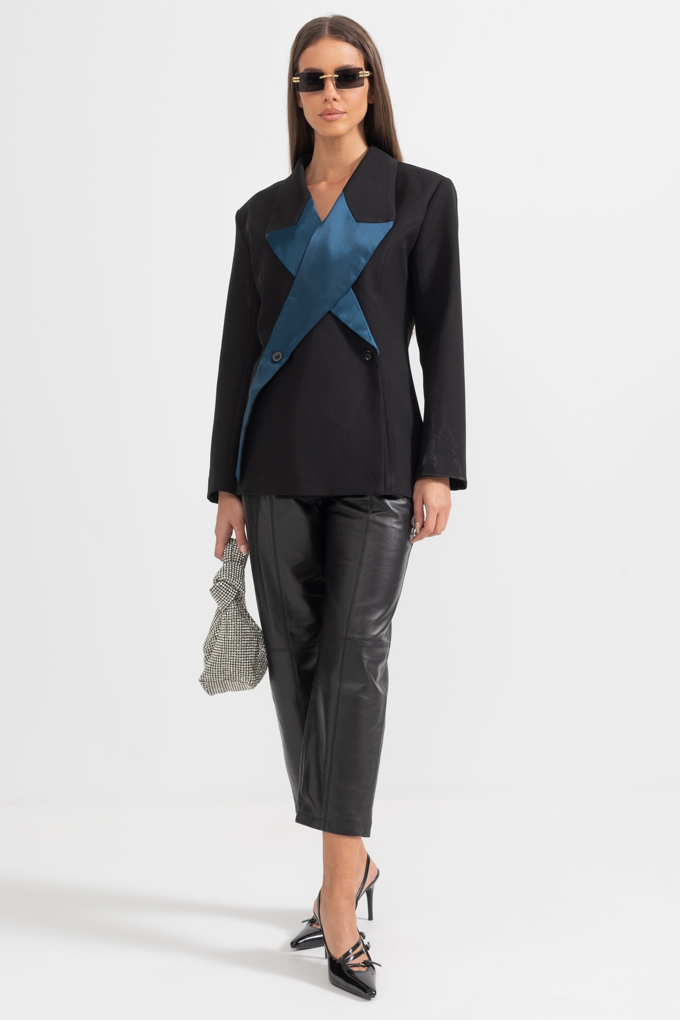 Blazer Stellar de Dupla Abotoadura - Preto