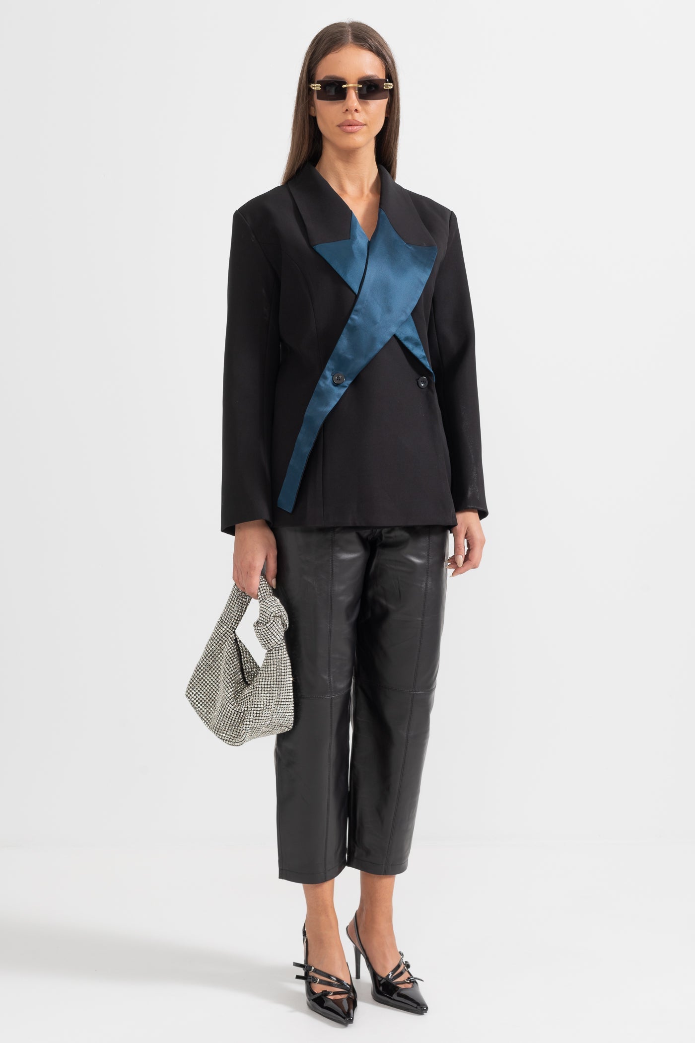 Blazer Stellar de Dupla Abotoadura - Preto