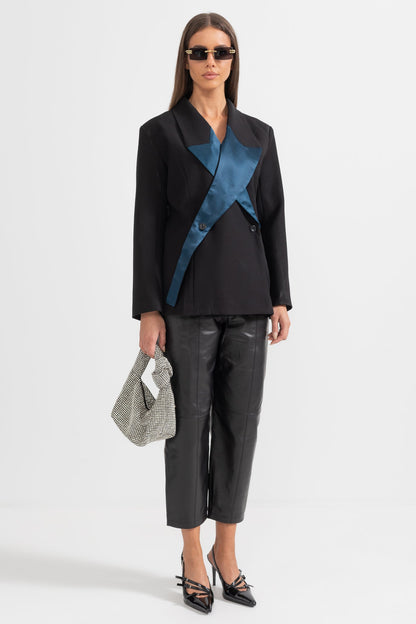 Blazer Estelar de Dupla Abotoadura - Preto