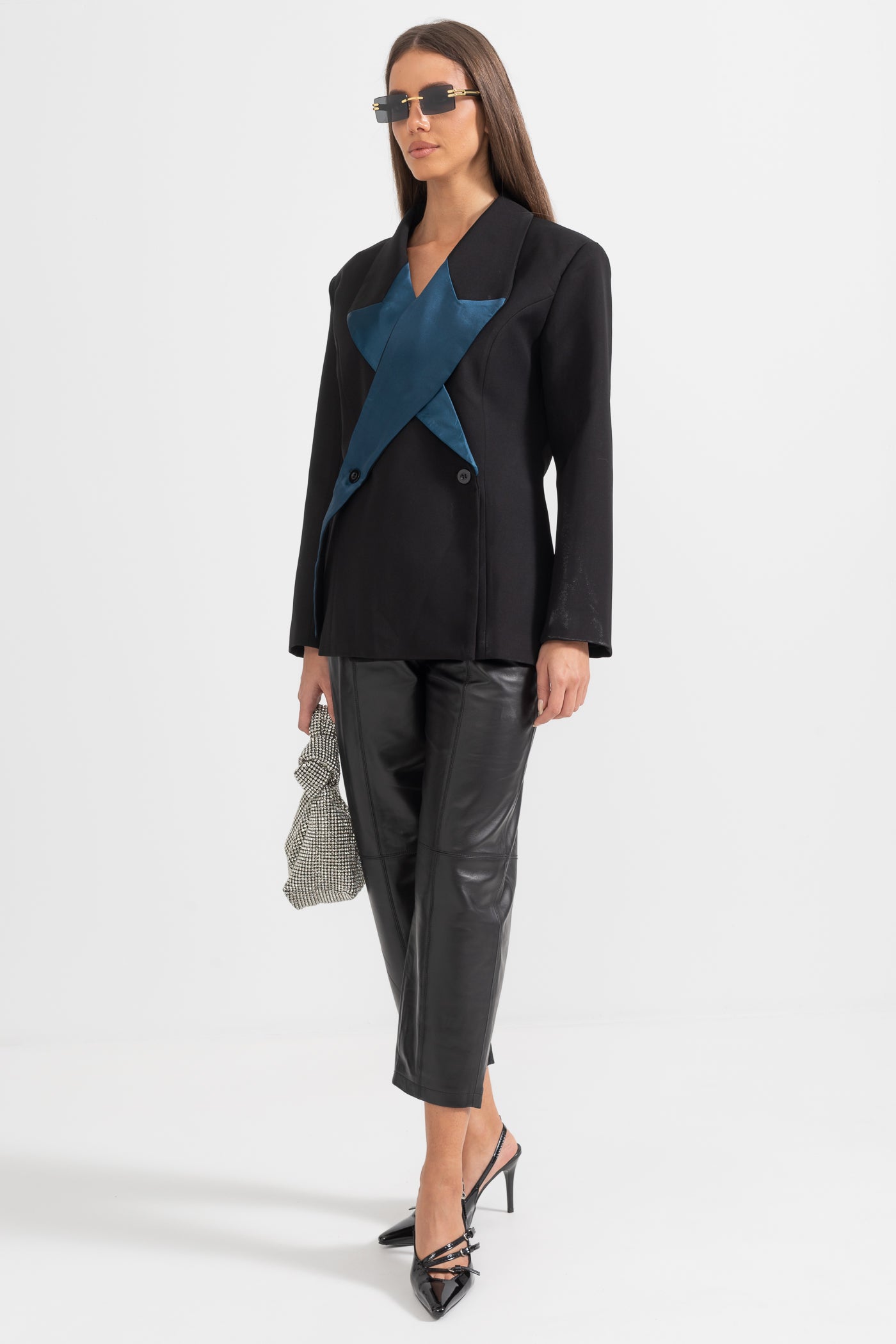 Blazer Stellar de Dupla Abotoadura - Preto