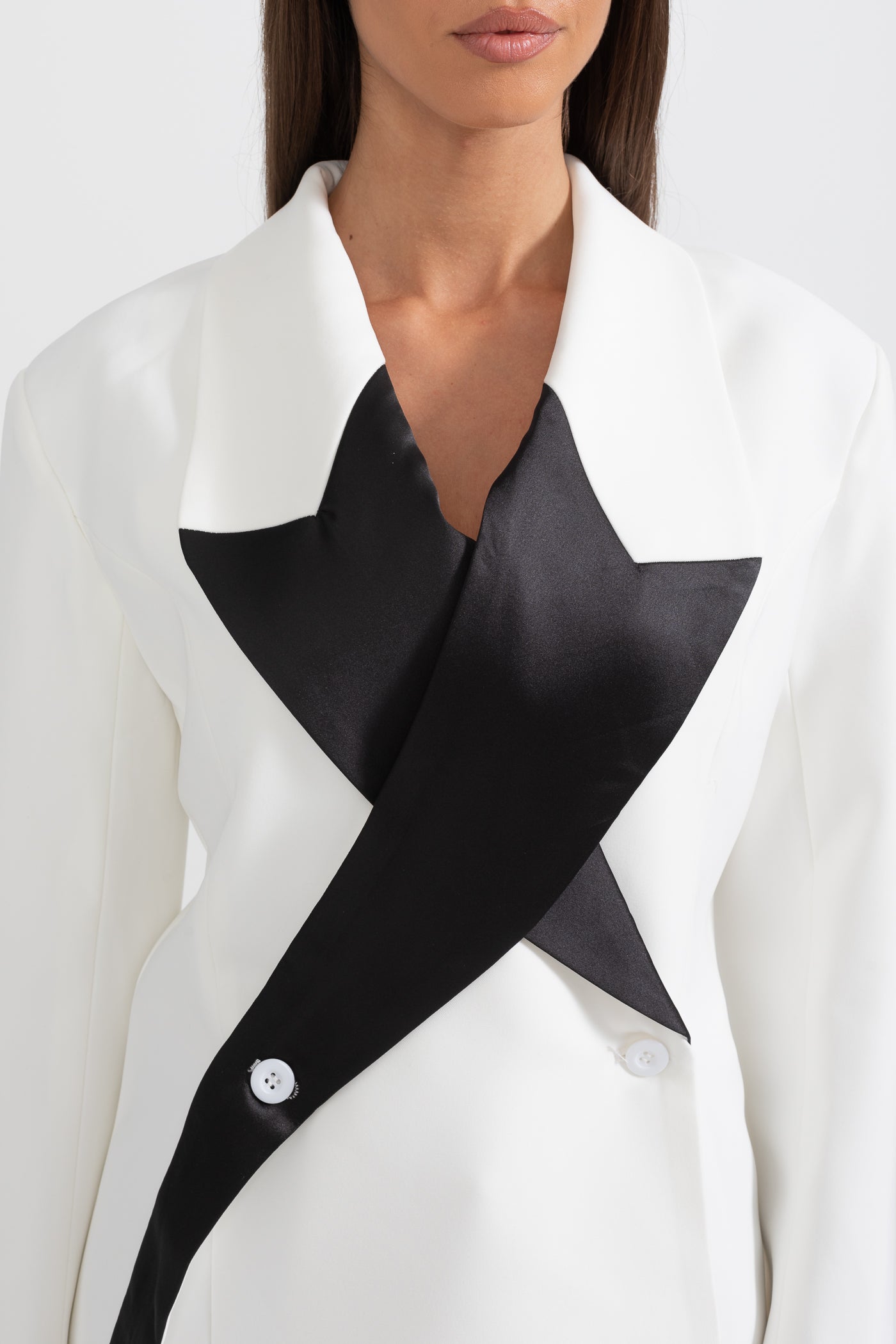 Blazer Estelar de Dupla Abotoadura - Branco