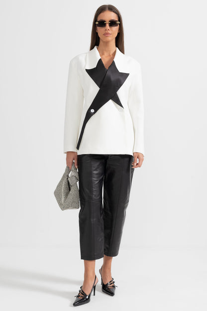 Blazer Estelar de Dupla Abotoadura - Branco