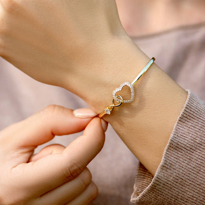 Braccialete coração-infinito "Sempre no meu coração" 18K